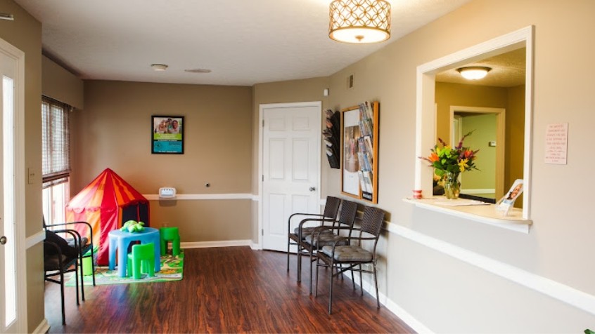 Reception area of Hurstbourne Dental Care